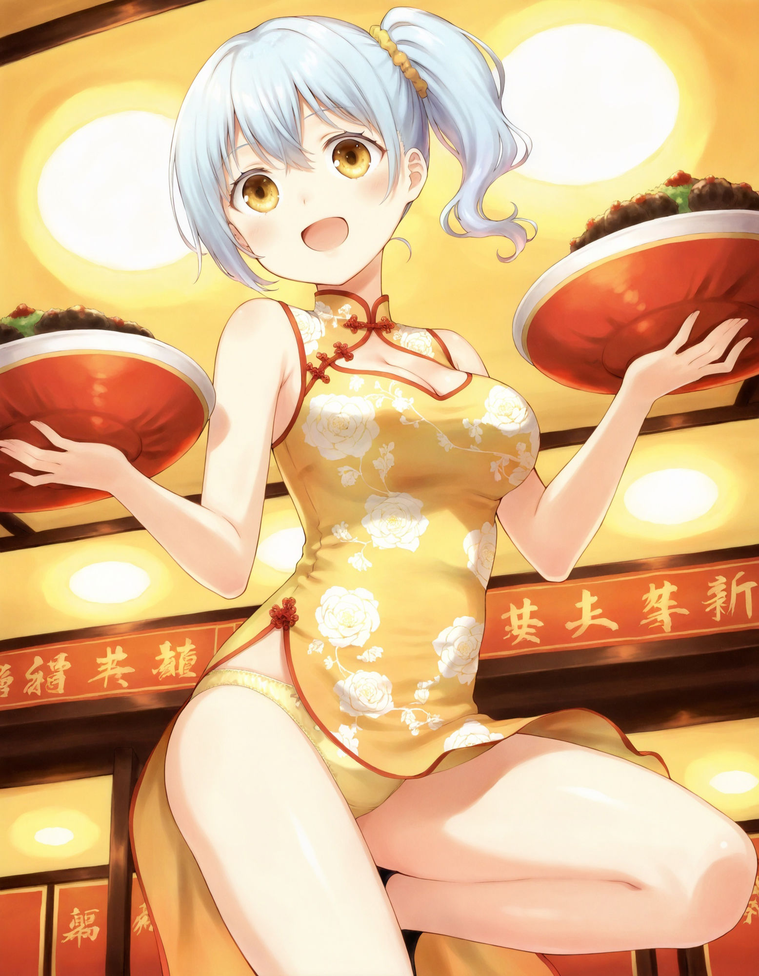 チャイナドレスでパンチラ サンプル2ページ目
