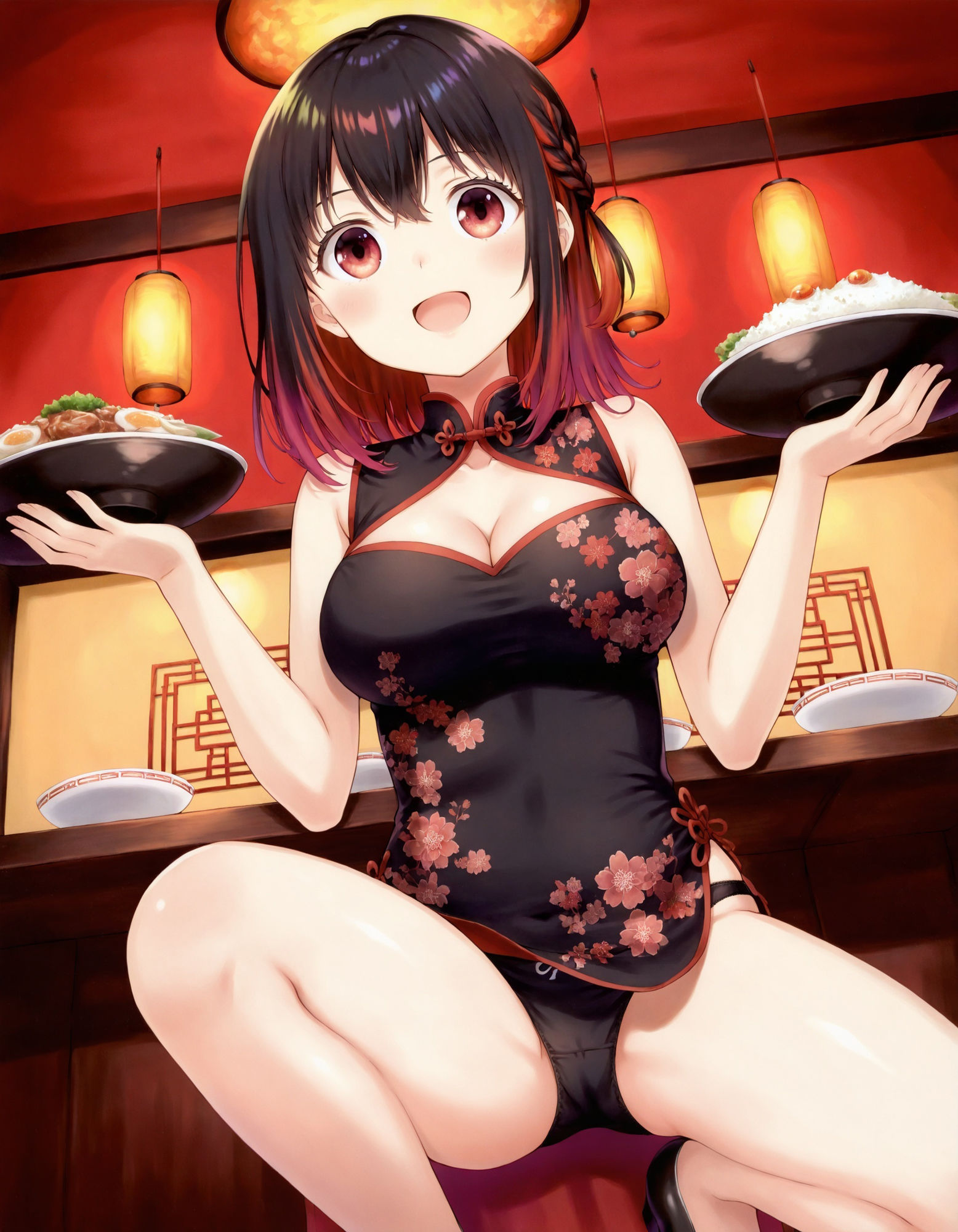 チャイナドレスでパンチラ サンプル4ページ目