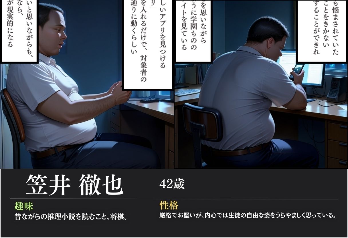 【全ページセリフ入り】催●アプリで生意気生徒に強●種付け サンプル4ページ目
