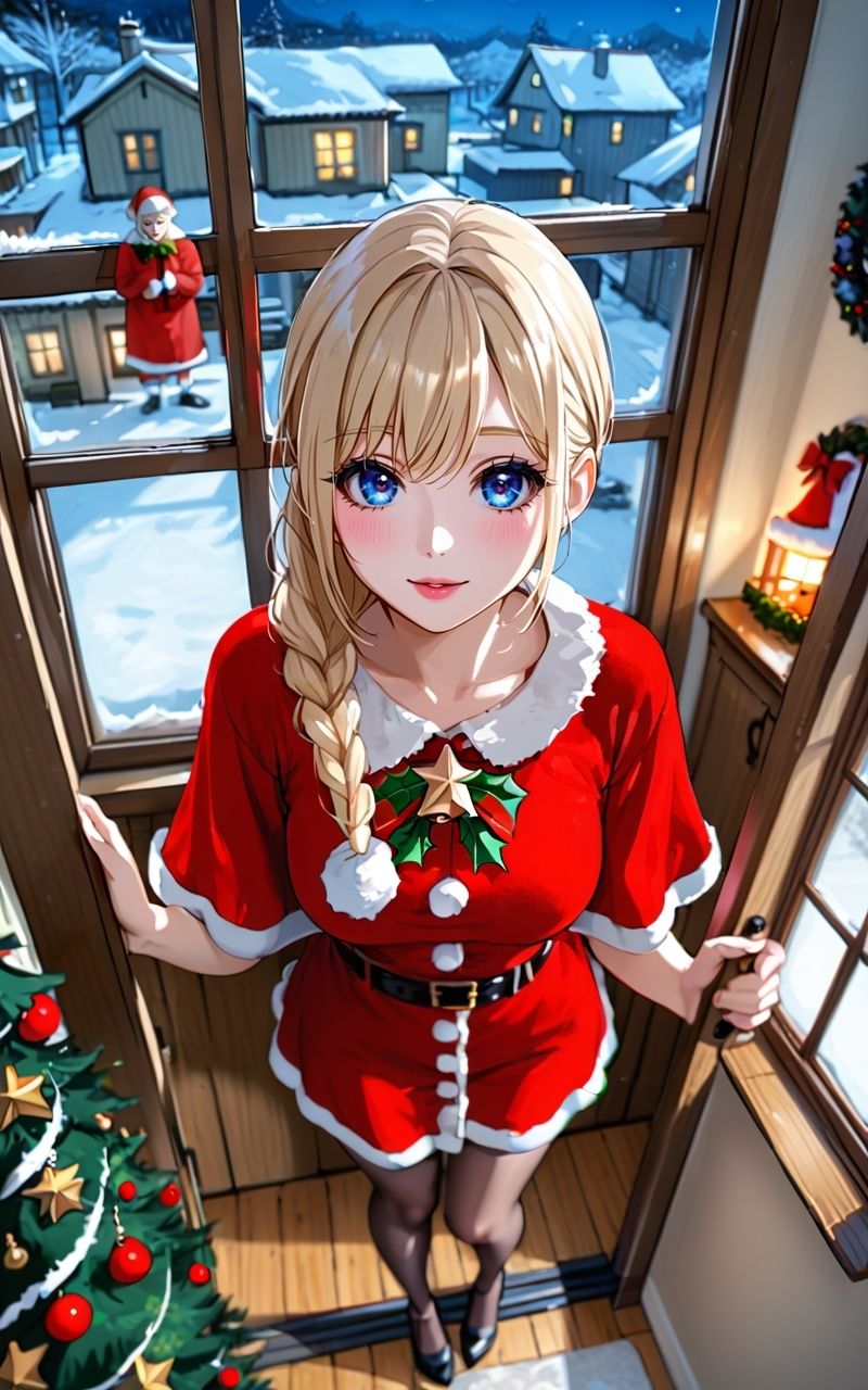 美少女サンタが寂しい僕に中出しおっぱいブルブルセックスさせてくれた サンプル1ページ目