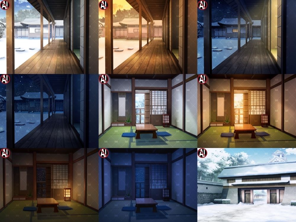 みにくる背景CG素材集『江戸編』part01（冬Boost） サンプル1ページ目