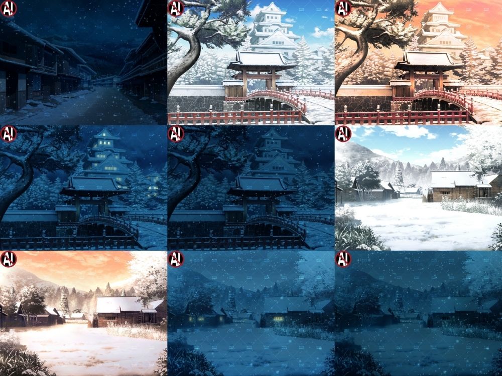 みにくる背景CG素材集『江戸編』part01（冬Boost） サンプル4ページ目