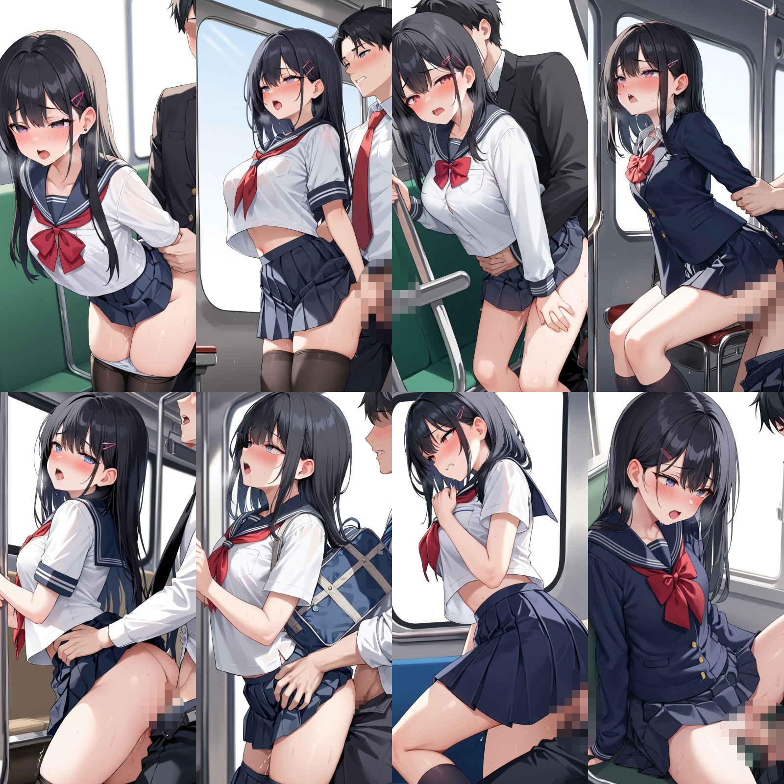 ー精〇ぶっかけまくりの痴●ー女子〇生に電車で種付け サンプル4ページ目