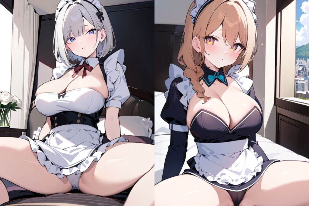 可愛い巨乳メイドのパンツ見放題 サンプル2ページ目