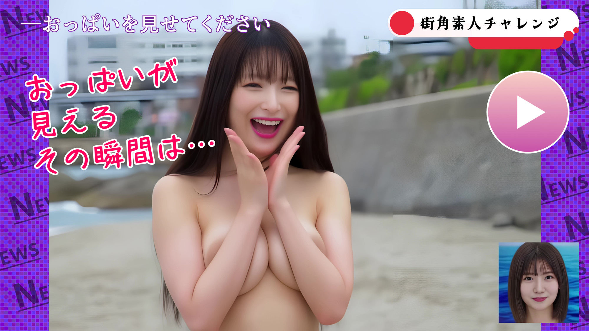 【AIヤバイ動画】街角素人チャレンジ1〜おっぱい見せてください〜 サンプル6ページ目