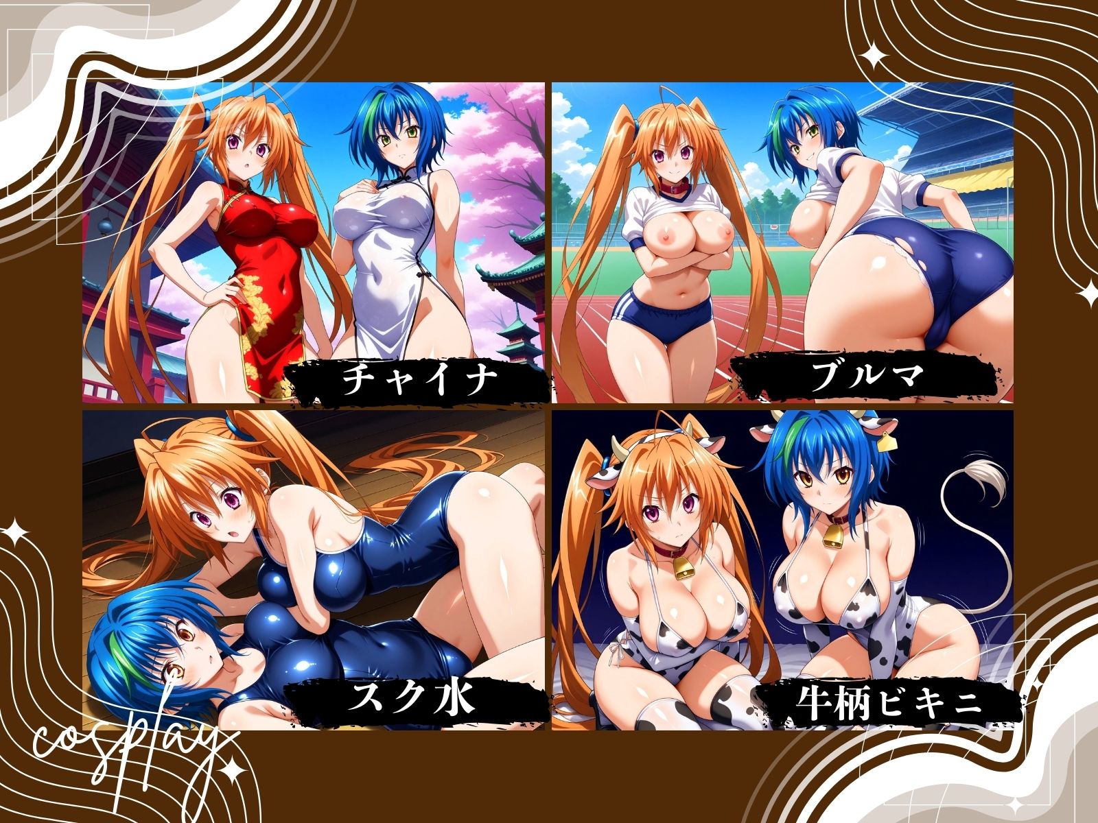 パイスクールパラダイス 二人が見せるニチニチコスプレ姿 サンプル1ページ目