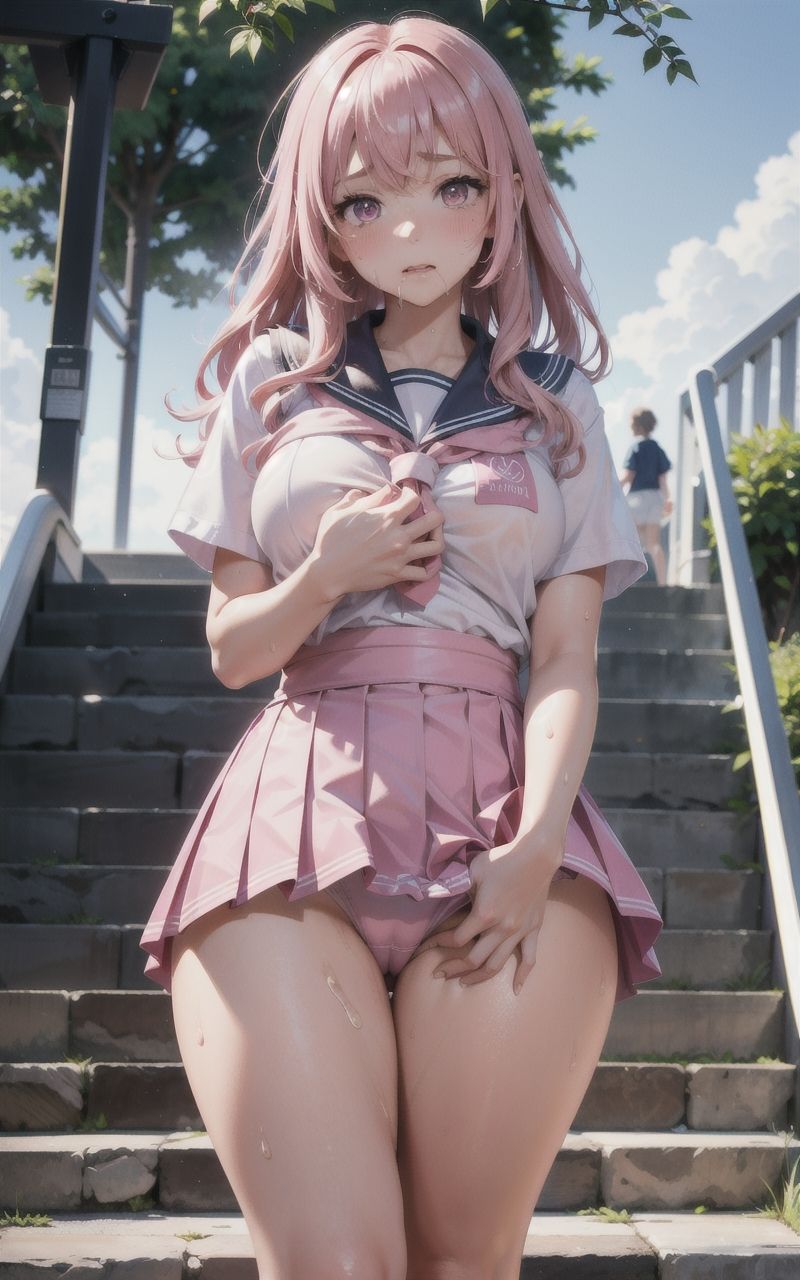女子校生のムッチムチな太ももとプリップリおっぱい サンプル3ページ目