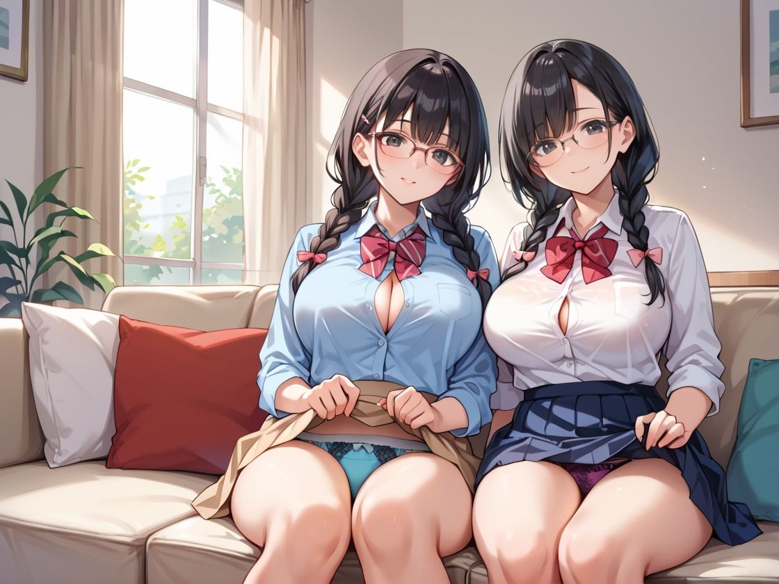 巨乳の双子を同時に孕ませ サンプル1ページ目