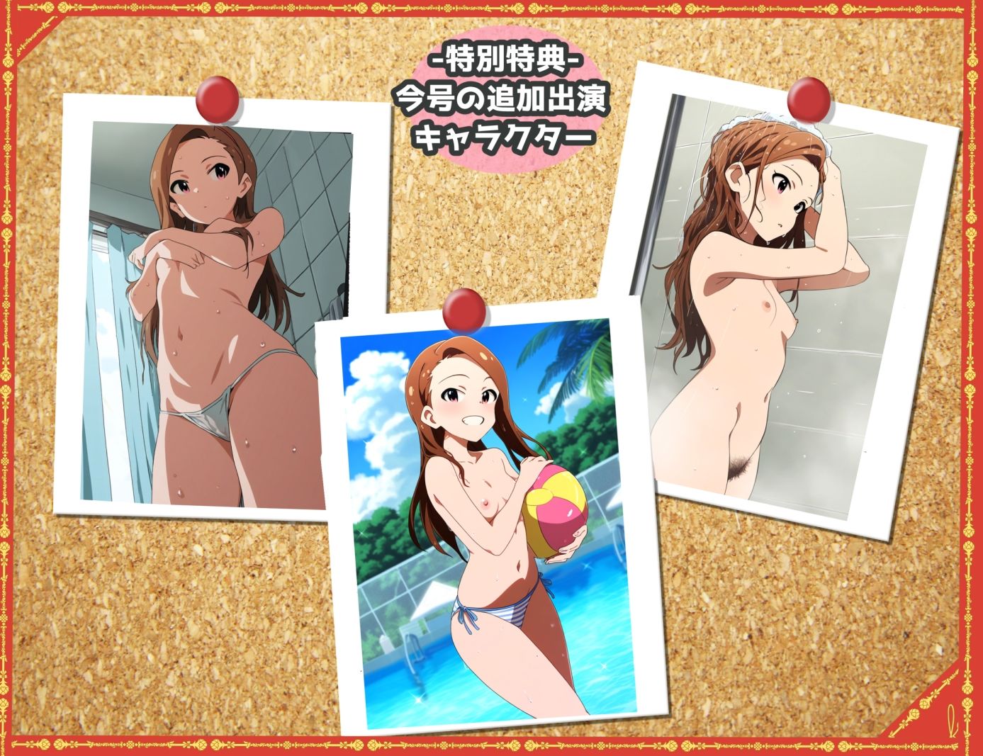 濡れ透け＆盗撮フェチ特化 2010年代アニメ作画特集 アイドルたちのプール撮影会/シャワー盗撮 その3 -500枚を撮影- サンプル5ページ目
