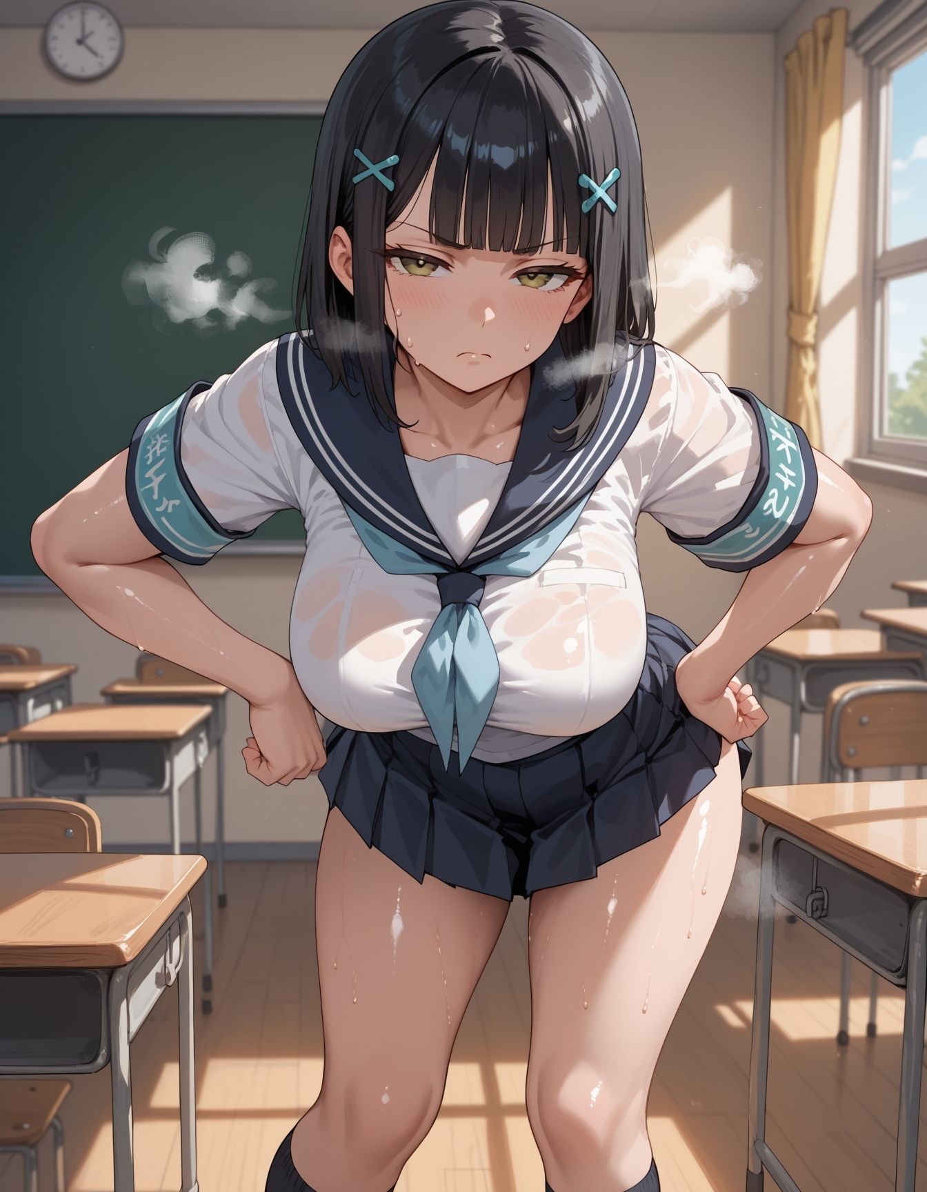 風紀委員の篠宮 雪華（しのみや せつか）は弱みを握られ堕ちる サンプル1ページ目