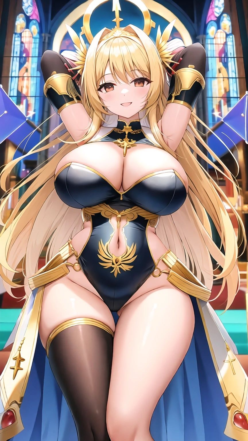 巨乳神父美女【妄想イラスト美女図鑑vol.155】 サンプル6ページ目