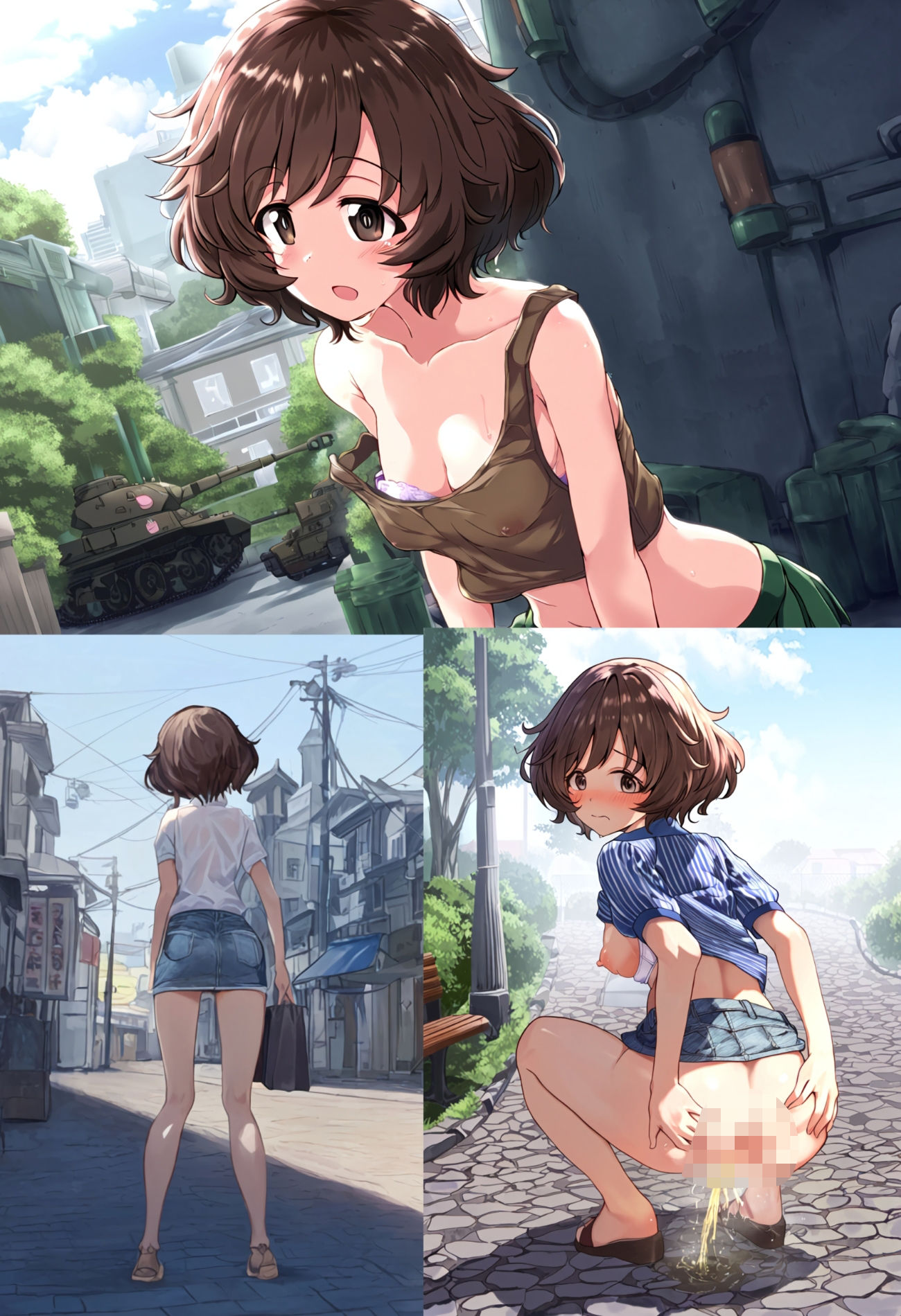 秋山優〇里の聖水！ サンプル2ページ目