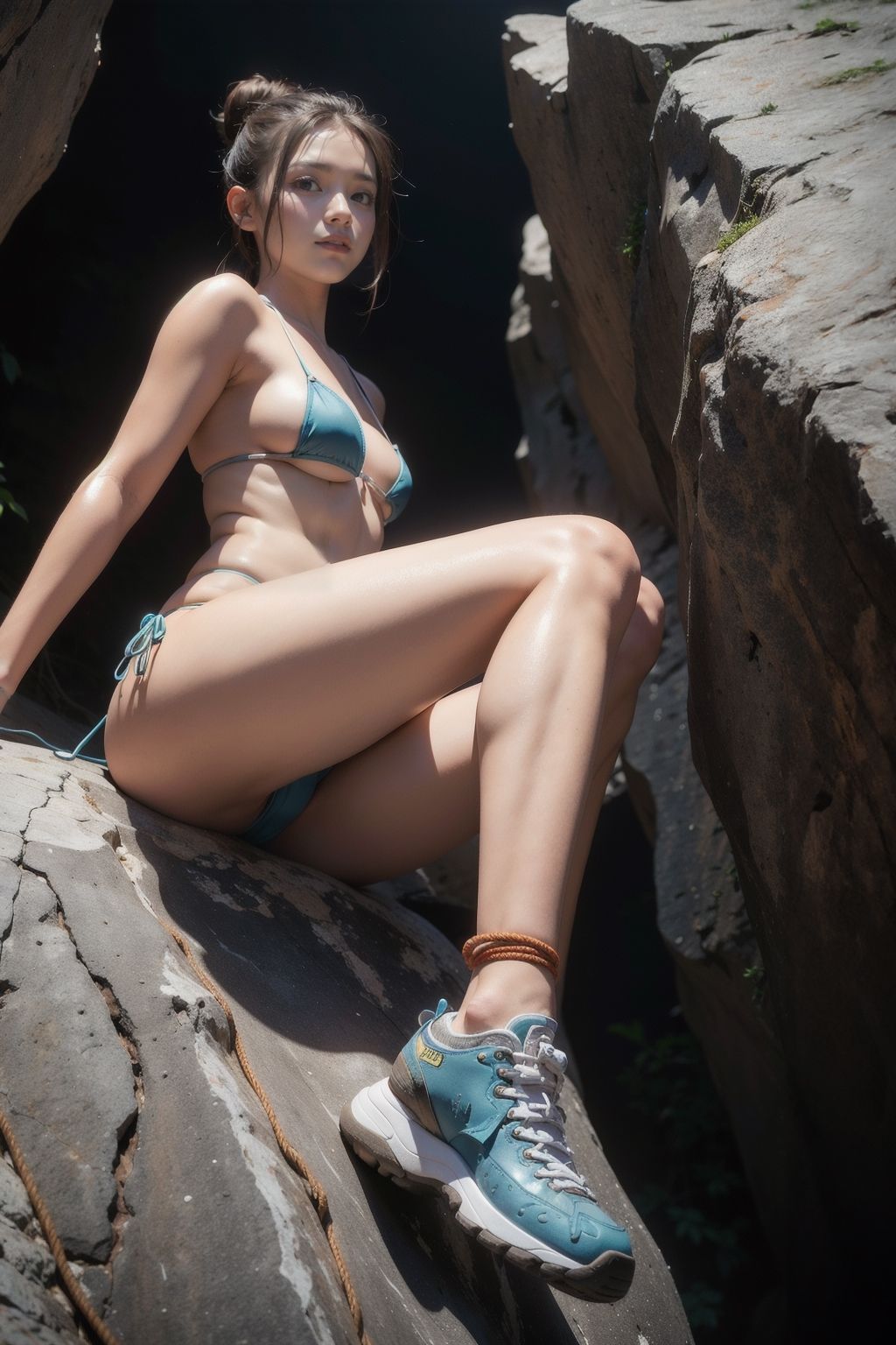 AI美女写真集 危険な登攀 サンプル7ページ目