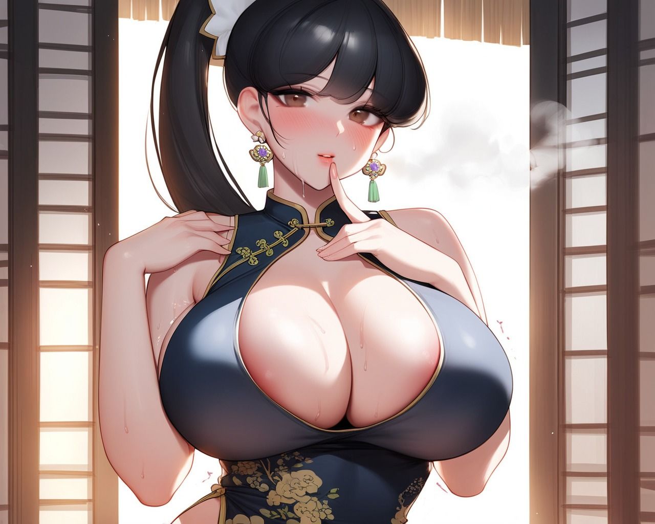 ムチムチ爆乳チャイナドレスお姉さん サンプル4ページ目