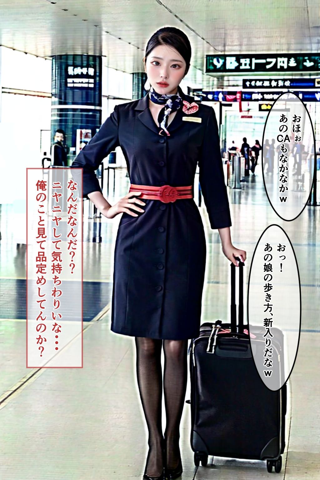 皮を着込んで大人の職業体験 CA編 サンプル8ページ目