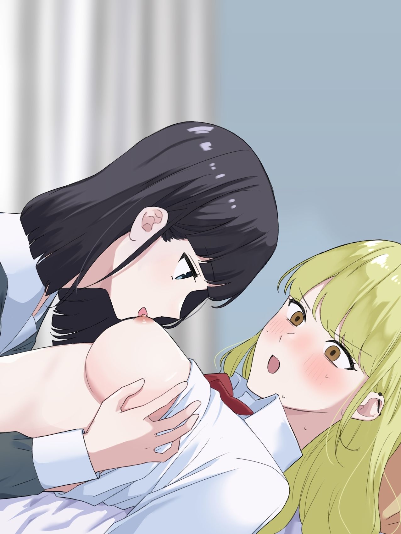 優等生とギャルの百合えっち サンプル1ページ目