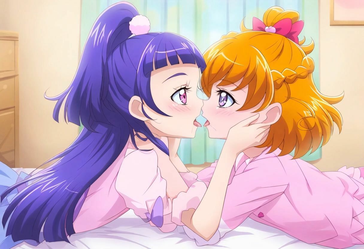 美少女たちの百合キスと女神たちのダブルフェラ サンプル4ページ目