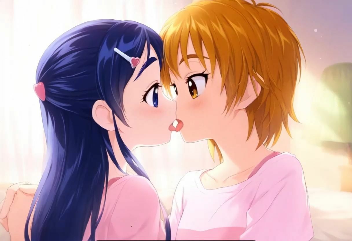 美少女たちの百合キスと女神たちのダブルフェラ サンプル9ページ目