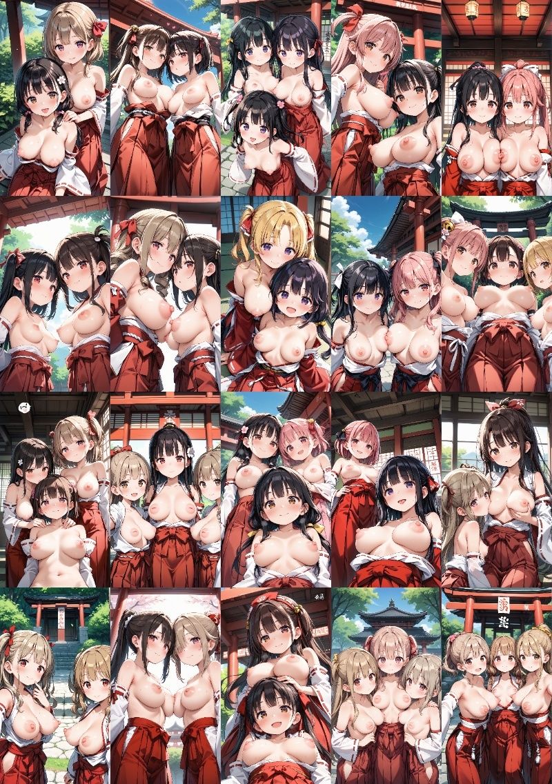 【流出】巫女さんがおっぱい丸出しにする秘密のお祭り サンプル1ページ目