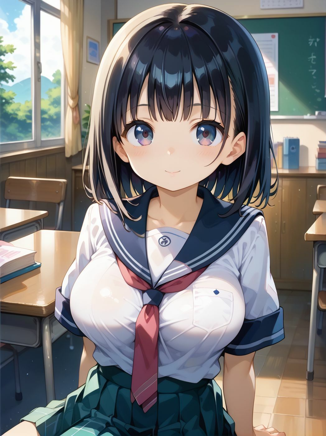 巨乳の妹と学校で生挿入した 「制服だけじゃなくてブルマもスクール水着も好きなの？」 サンプル1ページ目