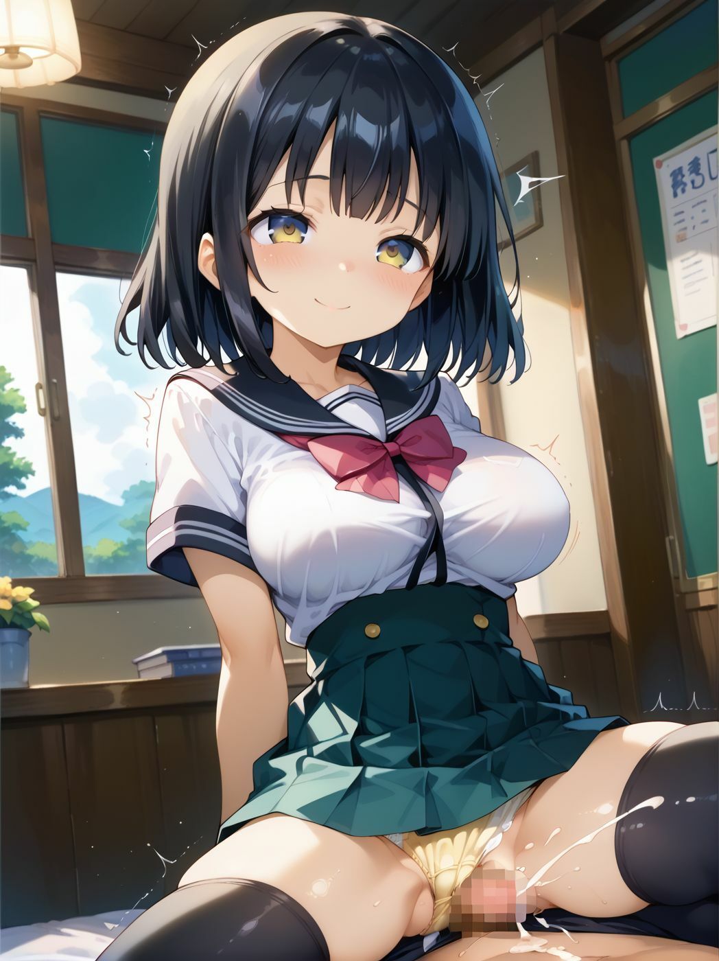 巨乳の妹と学校で生挿入した 「制服だけじゃなくてブルマもスクール水着も好きなの？」 サンプル2ページ目