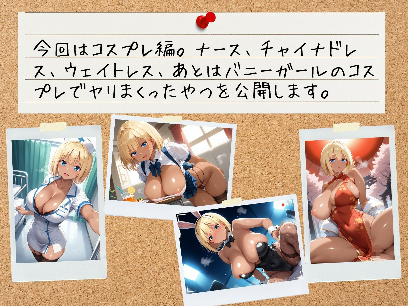 セフレの生ハメ写真公開します 金髪ショート爆乳黒ギャル 〜エリカ（21）〜 コスプレ編 サンプル2ページ目