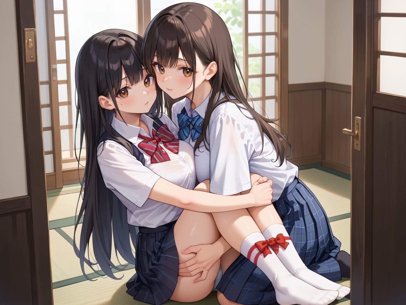 双子女子校生を中出し調教 姉妹まとめて孕ませる サンプル1ページ目
