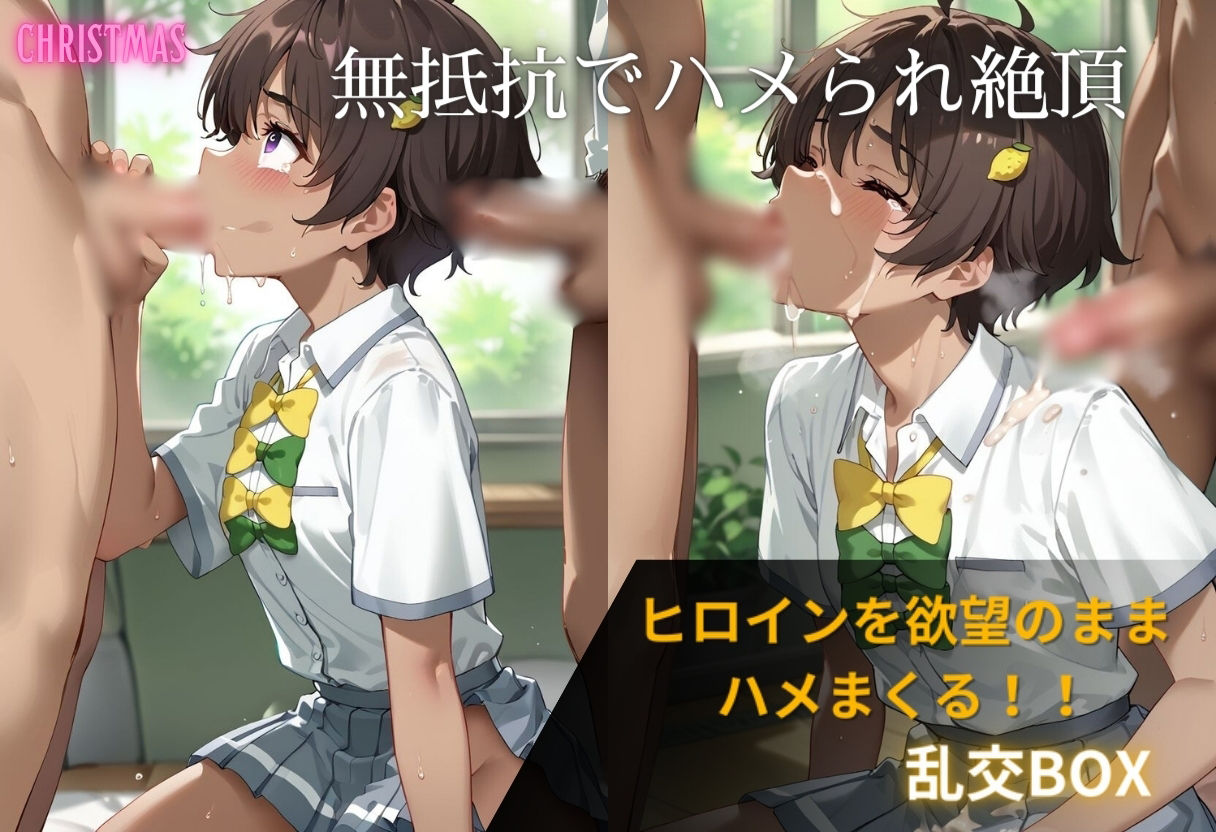ヒロイン乱交BOX〜レ●ン（制服編）〜 サンプル1ページ目