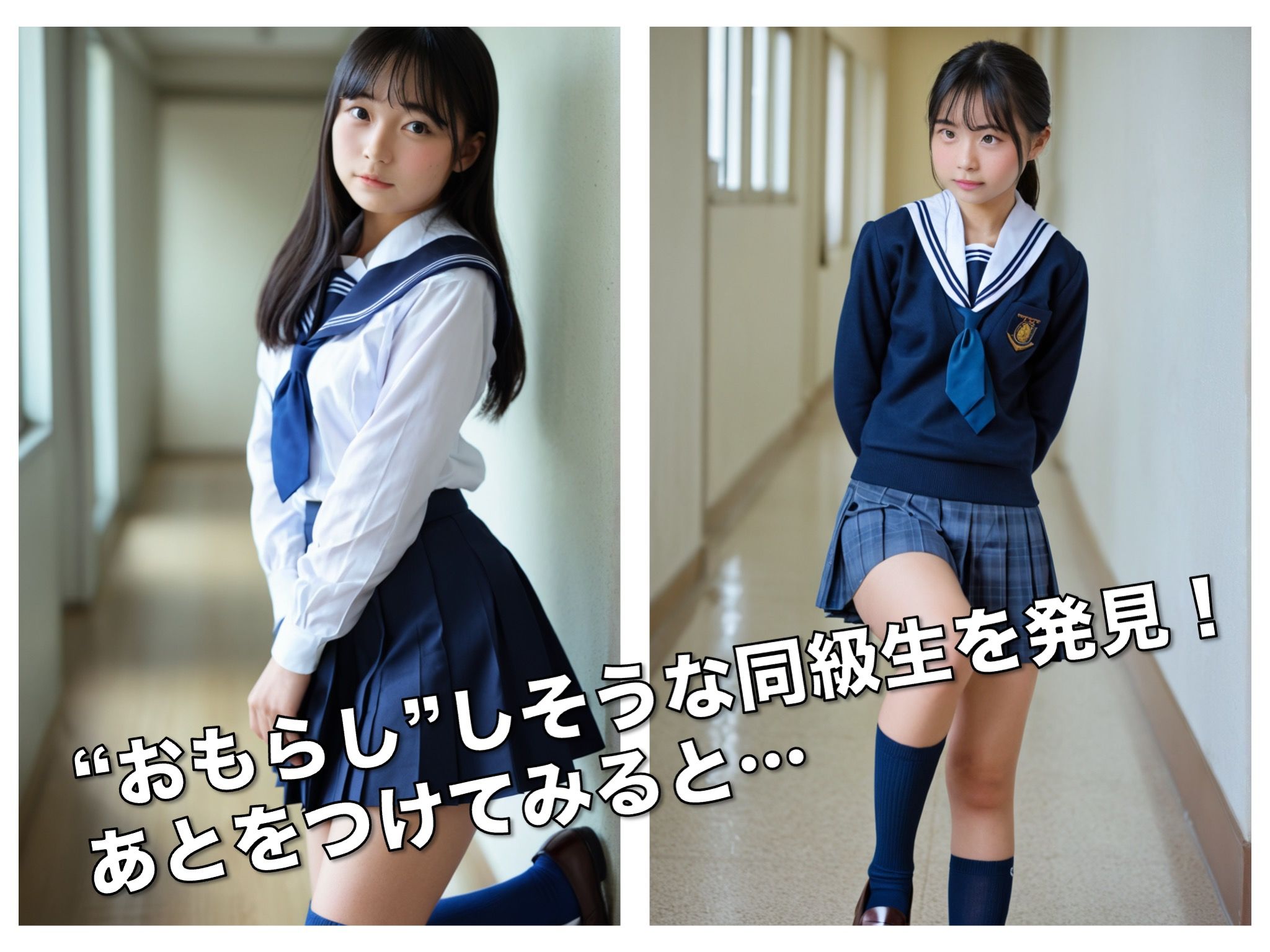 女子校生 校内おもらし写真集 サンプル2ページ目