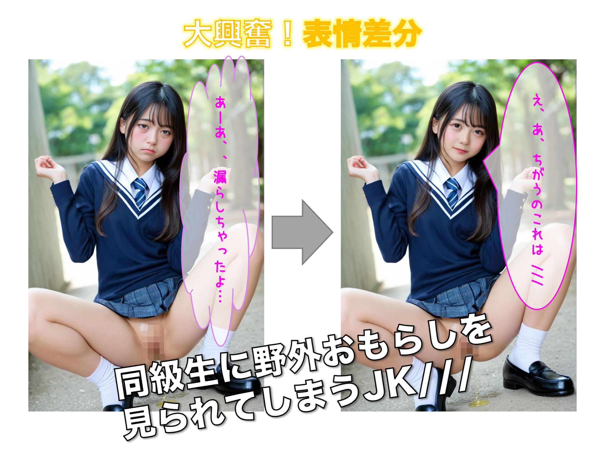 女子校生 校内おもらし写真集 サンプル3ページ目