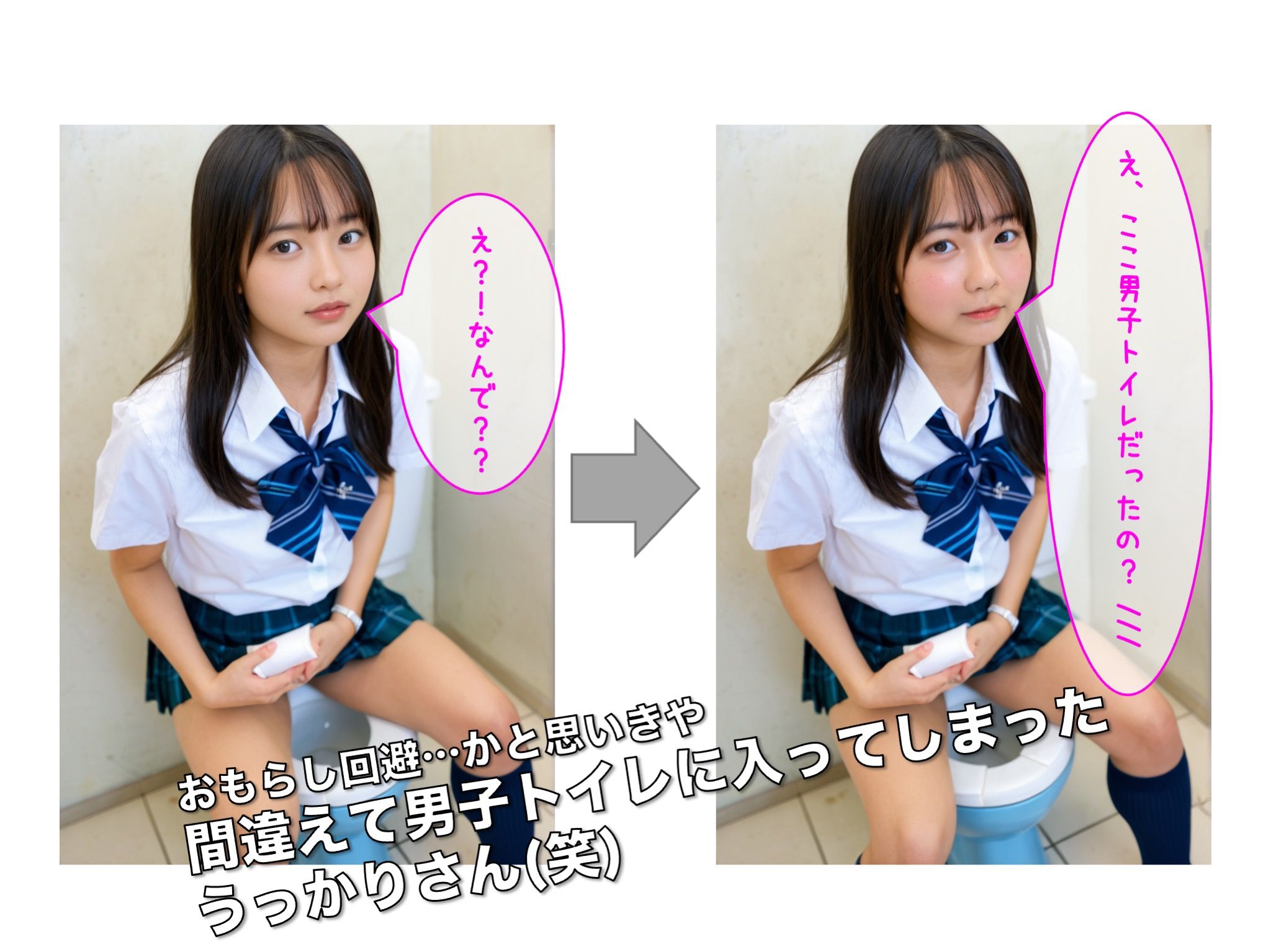 女子校生 校内おもらし写真集 サンプル4ページ目