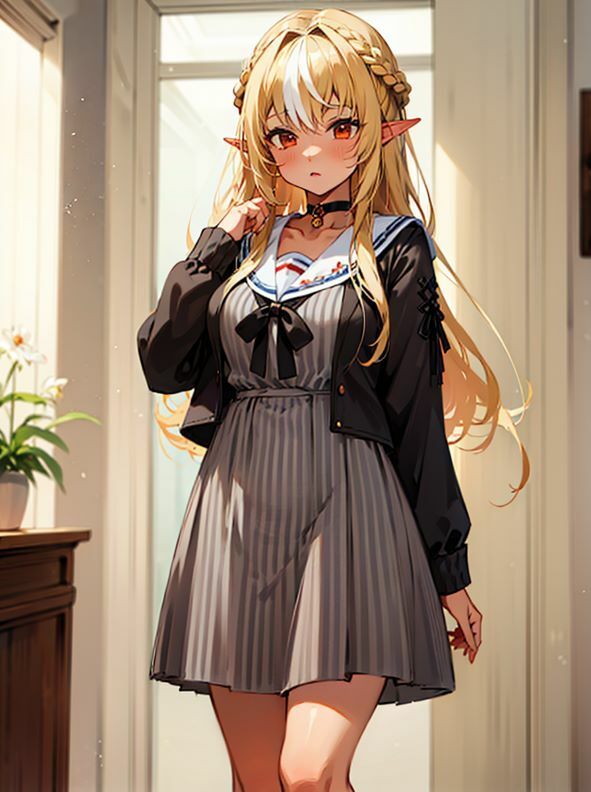 褐色ハーフエルフVtuberを催●でめちゃくちゃにしてみた サンプル1ページ目