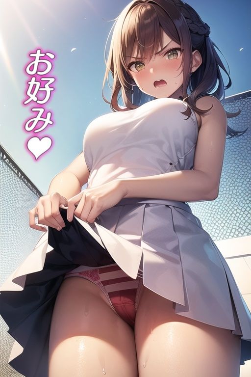 嫌な顔してパンツ見せてくる女の子〜テニスウェア編〜 サンプル7ページ目