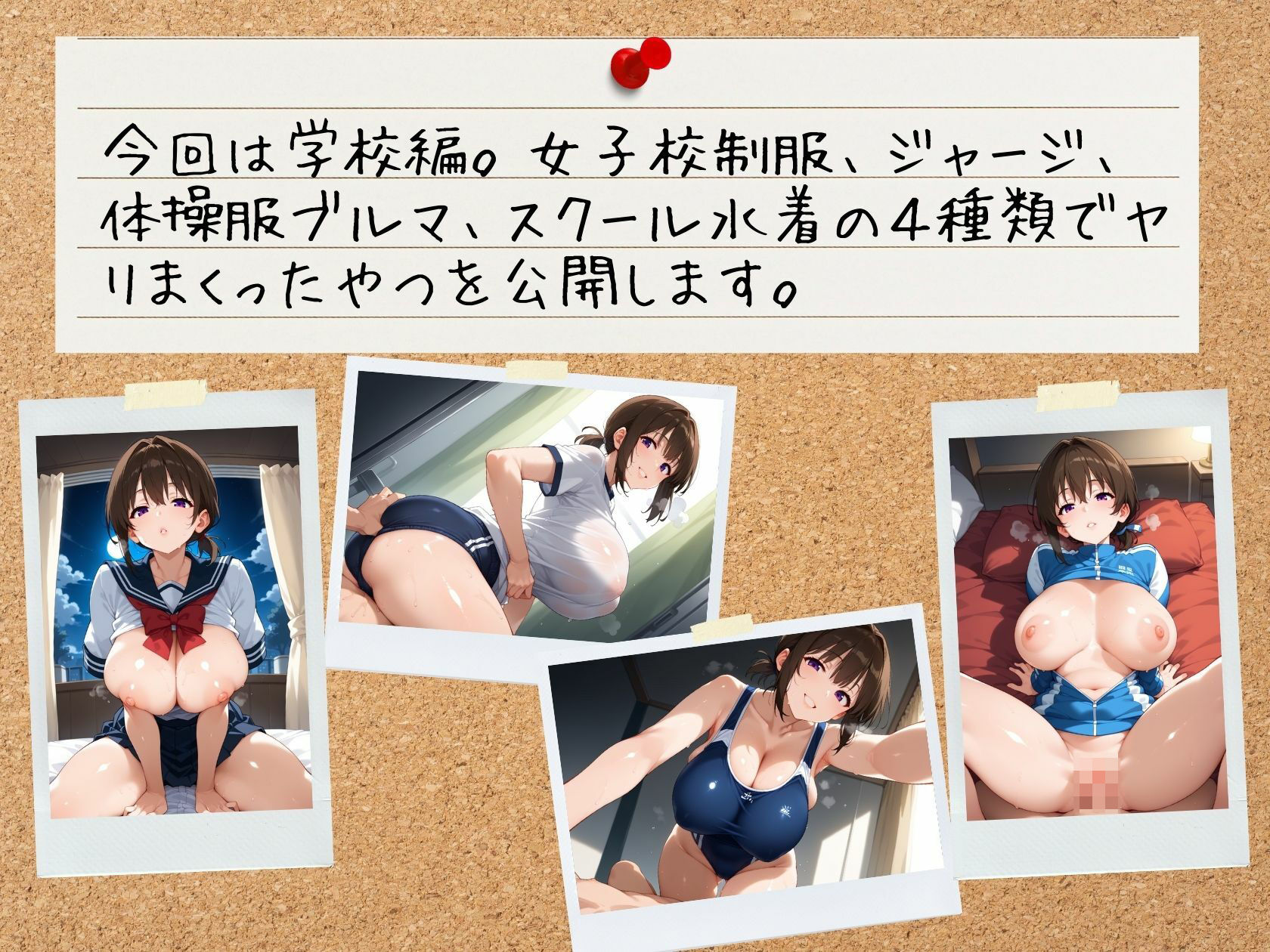 セフレの生ハメ写真公開します 茶髪おっとり爆乳人妻 〜ナオミ（34）〜 学校編 サンプル2ページ目
