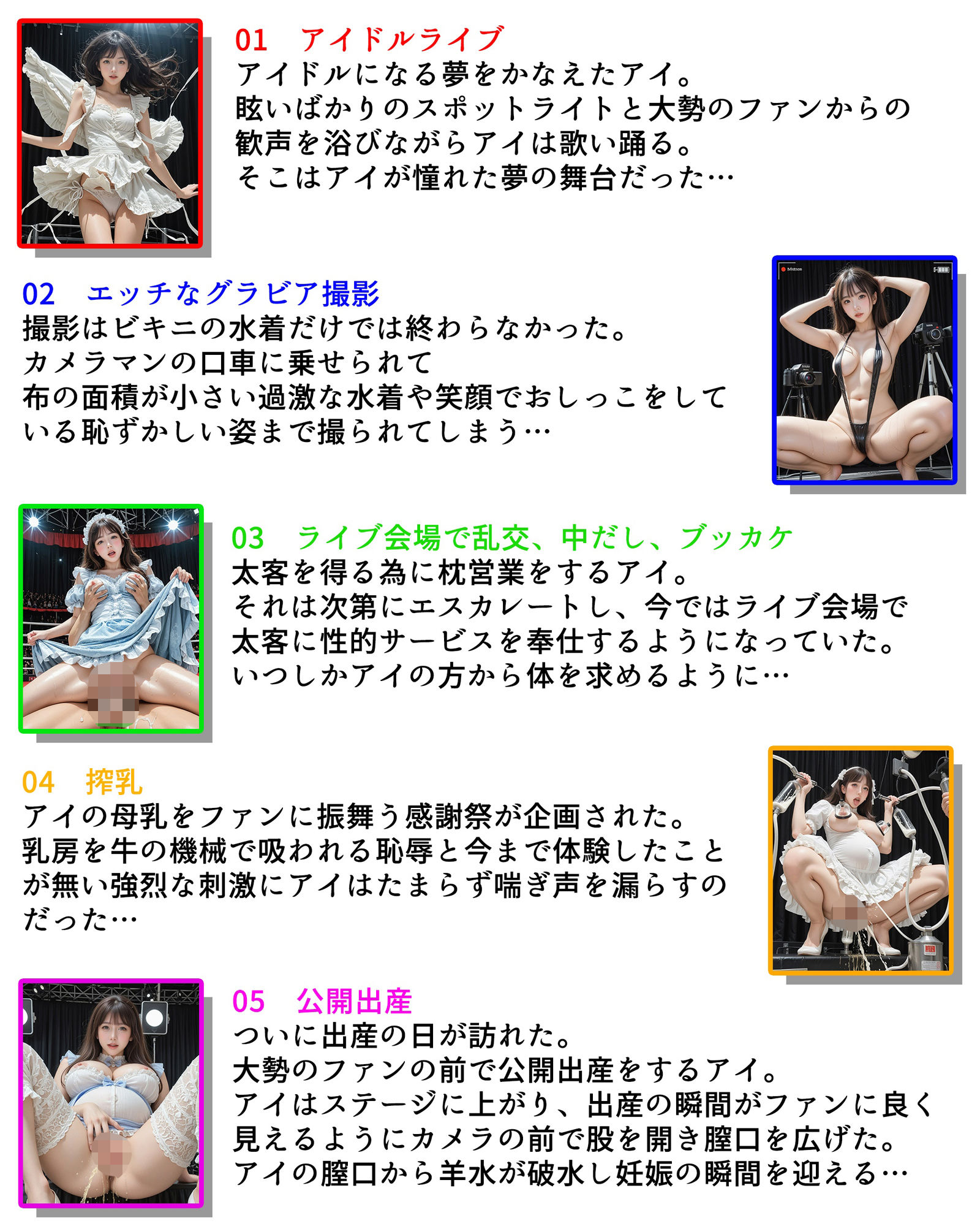 肉便器にされたアイドルたち サンプル1ページ目