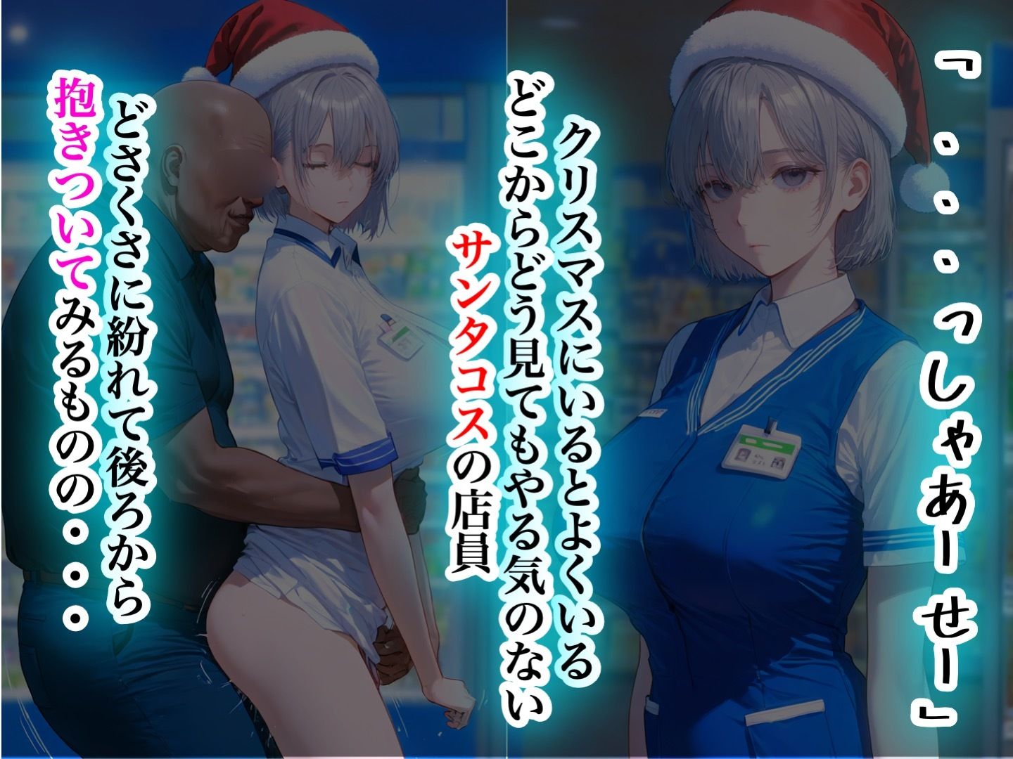 【イラスト集】やる気ないクリスマスコスの店員、どさくさに紛れてセックスしてもバレない説 サンプル1ページ目