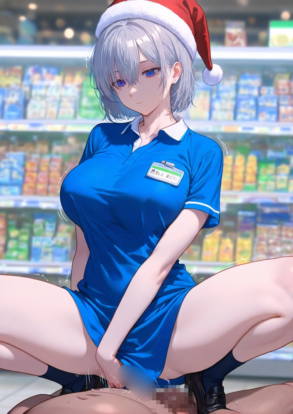 【イラスト集】やる気ないクリスマスコスの店員、どさくさに紛れてセックスしてもバレない説 サンプル6ページ目
