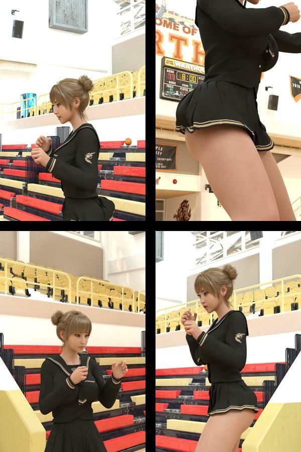 【▲100】生徒会長 一ノ瀬廻里・朝の全校演説 3rd-Season番外編（『当時1年次の廻里生徒会長が現職の3年次の生徒会長を押し退けて当選した伝★説のハイキックパンチラ』） サンプル5ページ目