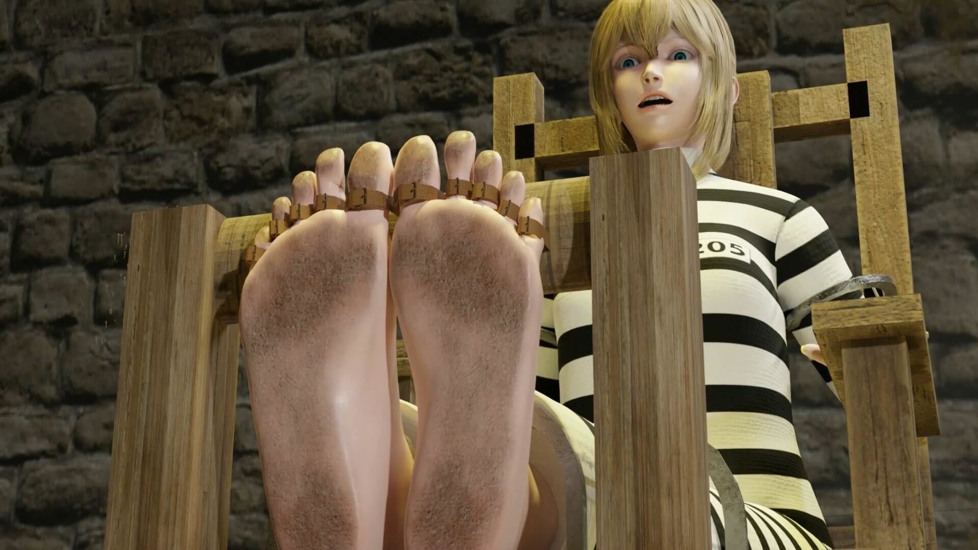 女囚人アリスの足の裏拷問 サンプル5ページ目