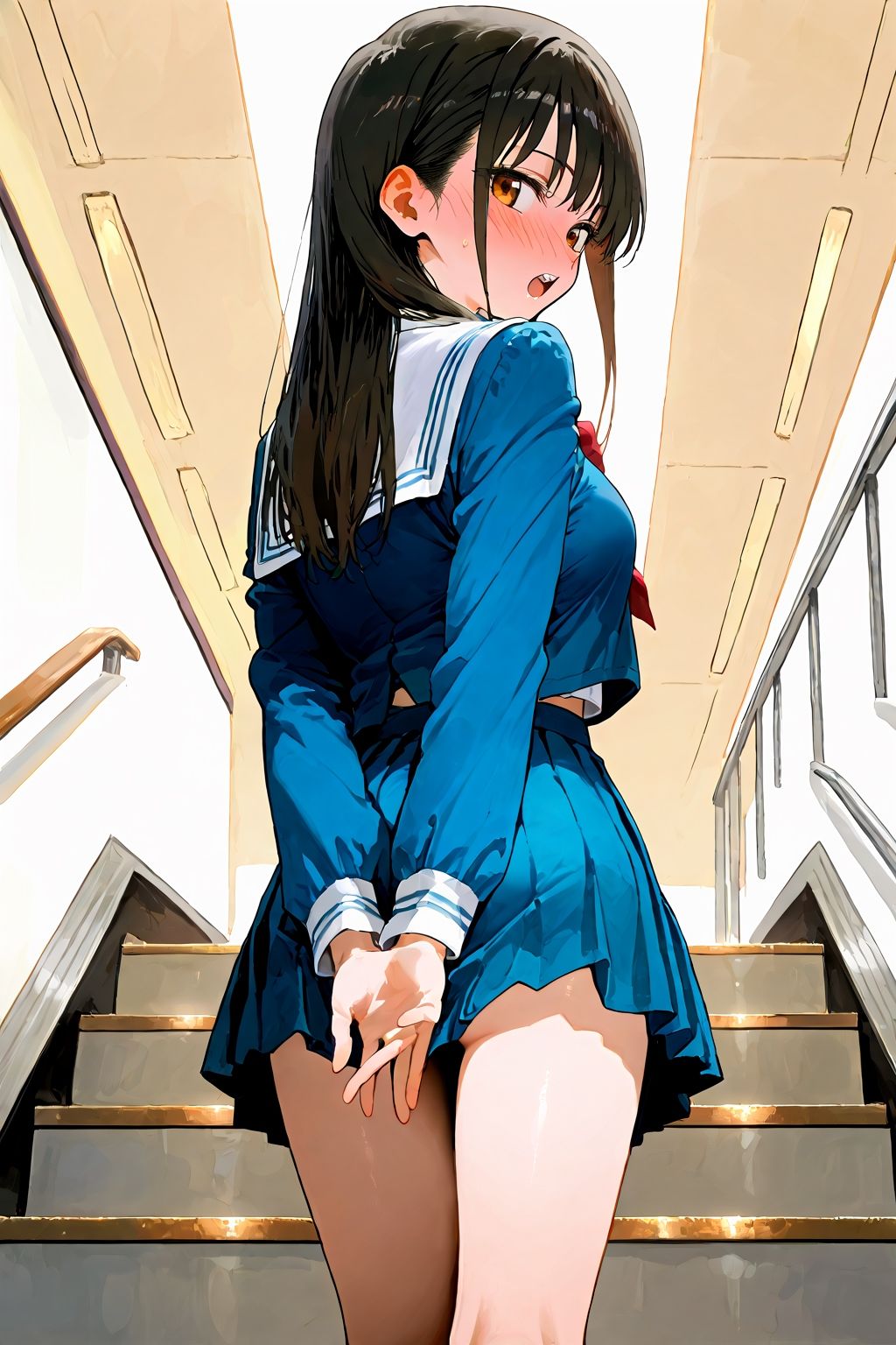 恥じらい×パンチラ隠しがやっぱり優勝でした。 サンプル2ページ目