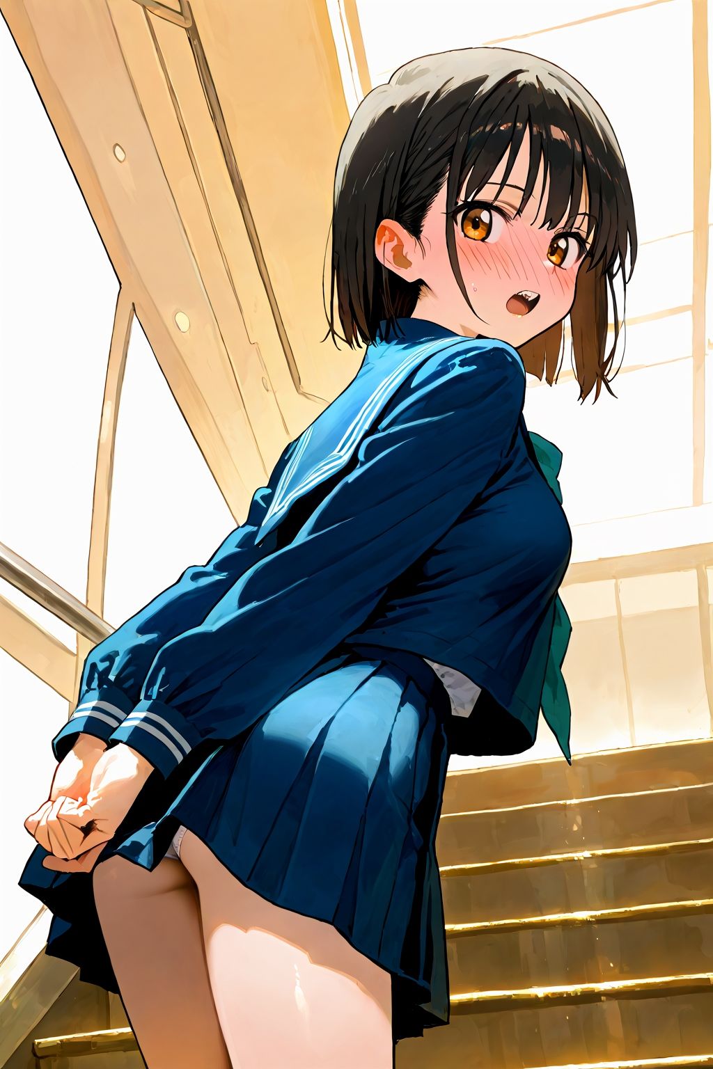 恥じらい×パンチラ隠しがやっぱり優勝でした。 サンプル9ページ目