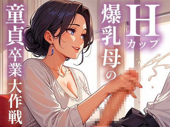 【効果音文字付き】Hカップ爆乳母の童貞卒業大作戦 サンプル1ページ目
