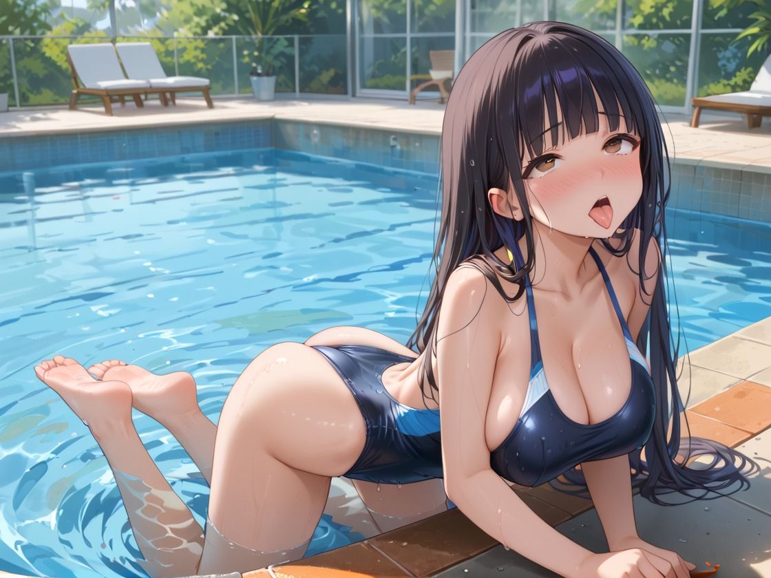 女子校生とスク水セックス サンプル4ページ目