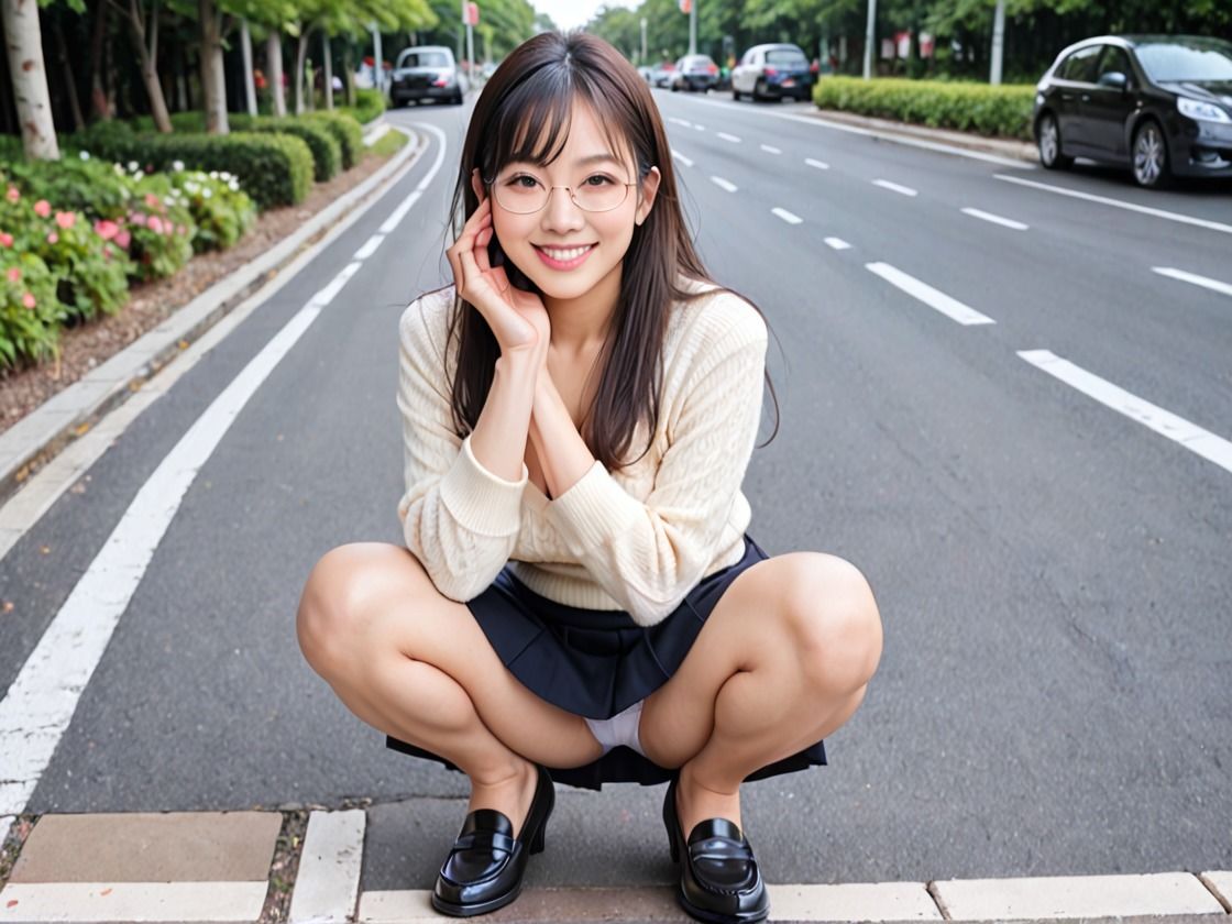 露出女子校生 けやき坂でまってるね サンプル2ページ目