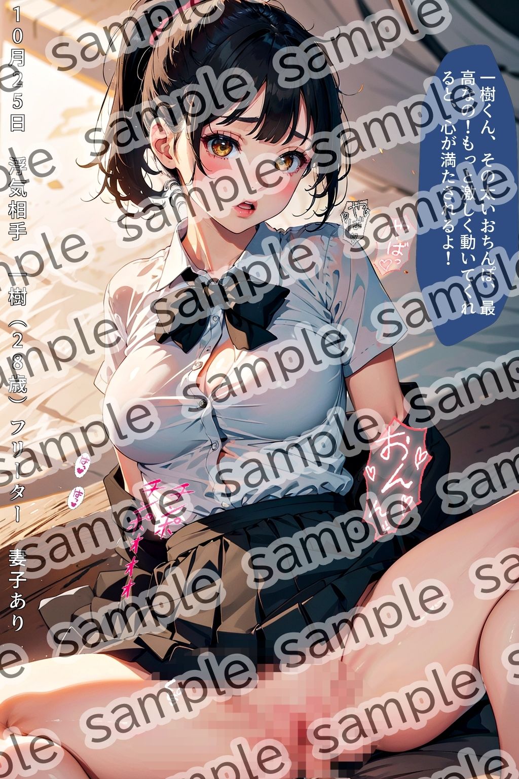 清楚でポニーテールの似合うコスプレ好きの僕の彼女さゆり（21歳）が実はただのビッチだった件 〜制服編vol.2〜 サンプル4ページ目