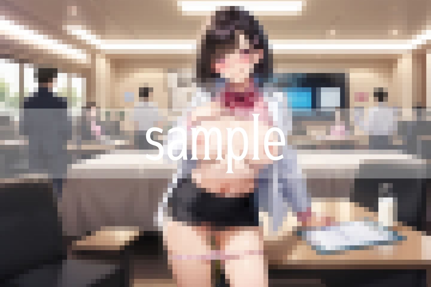 ずり下げて...おしっこと母乳が溢れ出す... サンプル6ページ目