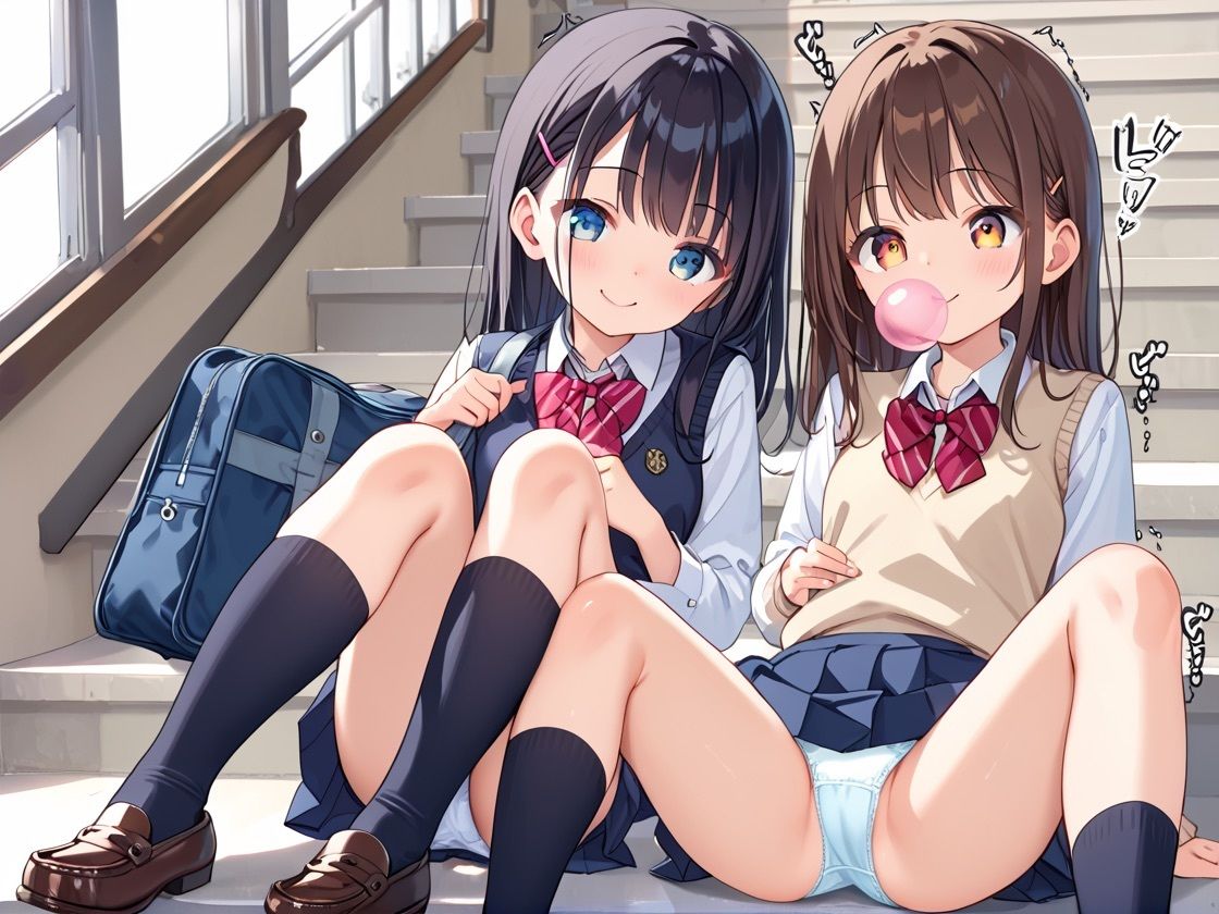 君たちならこの状況でどうするか。女子校生姉妹の過激誘惑 サンプル1ページ目