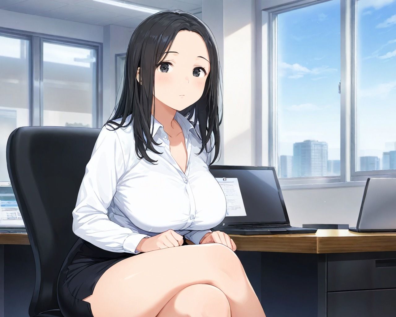 ムチムチ巨乳人妻社員と社内で中出しセックス サンプル7ページ目