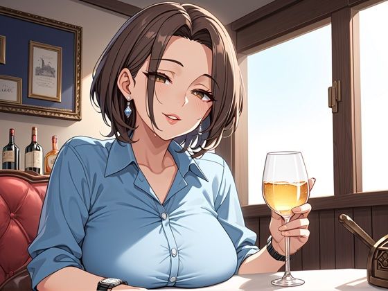 【文字付き】酔っ払ったIカップ爆乳上司に押し倒された話 サンプル1ページ目