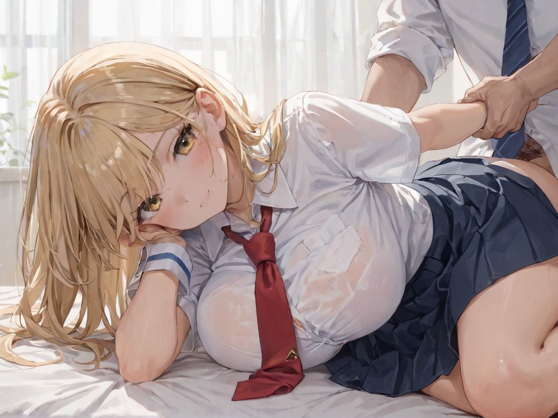 巨乳金髪美女JKとヤりまくり中出しSEX サンプル2ページ目